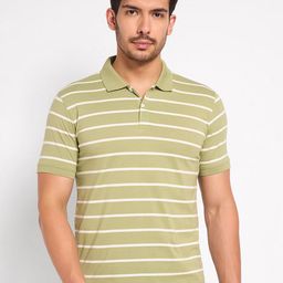 Peregrine by Pantaloons Men Striped Slim Fit T-shirt-image-86