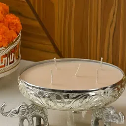 SITARRA LIVING Silver-Toned Jar Candle-21