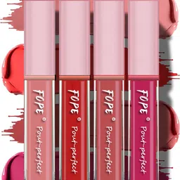 FOPE Pout Perfect Set Of 4 Long Lasting Matte Liquid Lipstick - 4ml Each 02 04 05 09-42