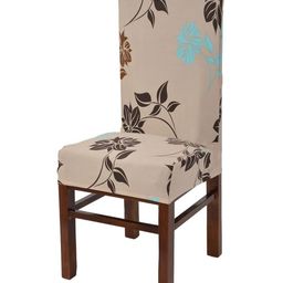 Yellow Weaves Brown & Beige Printed Chair Cover-image-53
