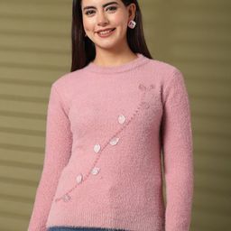 Clora Creation Women Woollen Pullover with Embellished Detail-image-96