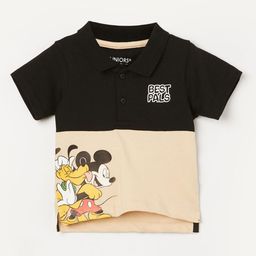 Juniors by Lifestyle Boys Mickey Mouse Polo Collar Extended Sleeves Applique T-shirt-picture-28
