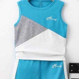 ELPIXIE FASHION Unisex Blue Clothing Set-image-102