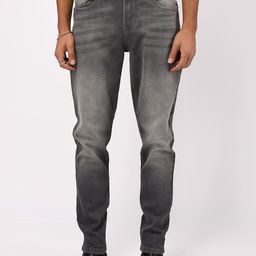 Tailoraedge Men Classic Tapered Fit Mid-Rise Light Fade Stretchable Jeans-image-72