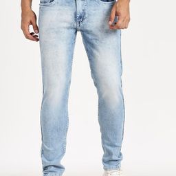 COLOR HUNT Men Comfort Mid-Rise Mildly Distressed Light Fade Non Stretchable Jeans-image-94