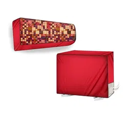 The Furnishing Tree Split AC Cover set of Indoor and Outdoor Unit used for 1 Ton Daikin FTKT35 Abst-image-30