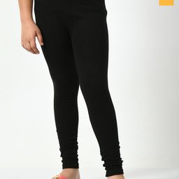 KAYU Pack Of 2 Girls Cotton Mid-Rise Churidar Length Leggings-image-85