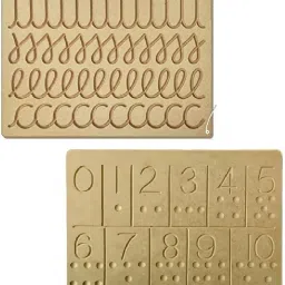 Wooden Tracing Board for Kids (0-10 Number & Cursive Pattern) (Set of 2)-image-74