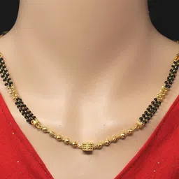 SONI JEWELLERY Gold-Plated Artificial Stones and Beads Mangalsutra-picture-40