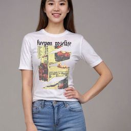 StyleCast Women Printed Pure Cotton Applique T-shirt-image-14