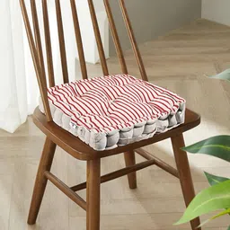 Kuber Industries Green & Maroon 4 Pieces Printed Cotton Chair Pads-39