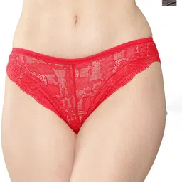 Leading Lady Pack Of 2 Self Design Laced Bikini BriefsPN-1027-GRY-RD-2-image-74