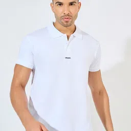 Styli Men Solid Polo Collar Cotton T-Shirt-image-69