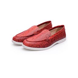 SHUTIQ Men Printed Leather Slip-On Sneakers-image-35
