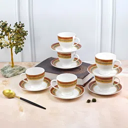 UPC Set of 6-Premium Ceramic Printed Glossy Cups & Saucers-10