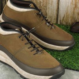 Metro Men Colourblocked Leather Trekking Shoes-image-84