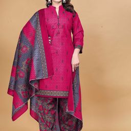 SIMPLYETHNIC Women Mandarin Collar Kurta with Salwar & Dupatta-image-36