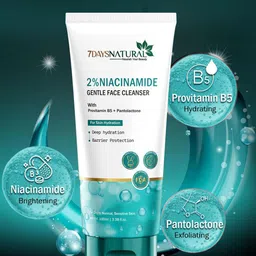 7 days 7DAYS Natural Set Of 2 2% Niacinamide Gentle Face Wash - 100 ml Each image 2