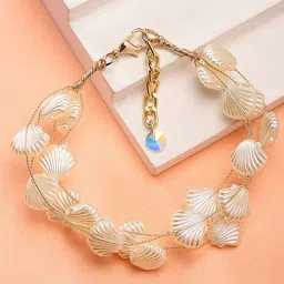 Bohey by KARATCART Women Pearls Gold-Plated Multistrand Bracelet-19