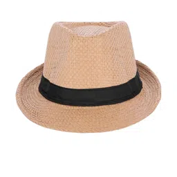 Infispace Men Beige Solid Fedora Hat-6