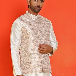 Anouk Printed Woven Nehru Jacket image 4