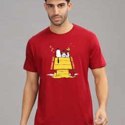 INDISSH Men Graphic Printed Round Neck Cotton T-shirt-image-98