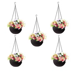 Rattan Hanging Planters Pot with Metal Hanging Chain-48