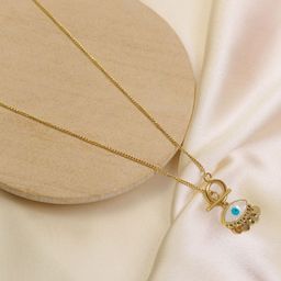Anouk Gold-Plated Artificial Stones Studded Minimal Necklace-0