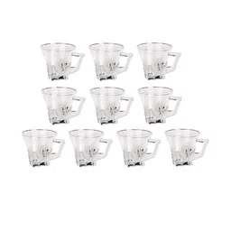 Somil Clear Glass Coffee & Tea Cup / Mug (100 Ml), Enjoy Your Drink in Style, 08.2 X 11 X 8 Cm, Pack of 10-image-79