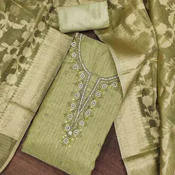 DIVASTRI Embellished Unstitched Dress Material-image-25
