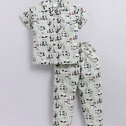 NAUTI KIDZ Boys Cartoon Characters Printed Short Sleeves Night suit-picture-0