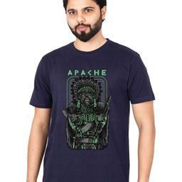 LA MILANO Men Graphic Printed Round Neck Pure Cotton Slim Fit T-shirt-image-71