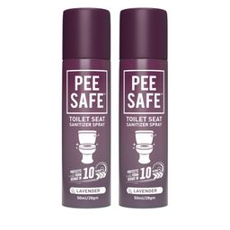 PEESAFE Set Of 2 Reduces UTI Risk Toilet Seat Sanitizer Spray-50ml Each-Lavender-48