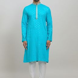Arihant Rai Sinha Men Striped Regular Pure Cotton Kurta with Churidar-picture-14