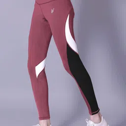 NEXSUS Colour-Blocked Mid-Rise Ankle Length Tights-picture-39