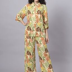 SUFIZA LIFESTYLE Printed Shirt & Trousers Co-Ord Set-image-80