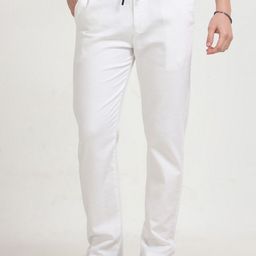 THE BEETEL HOUSE Men Relaxed Fancy Linen Trousers-image-87
