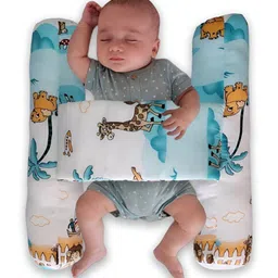 NeonateCare Infants Blue & White Anti Rolling Bolster Pillow-image-42