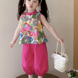 LULU & SKY Girls Printed Top with Dhoti Pants-picture-12