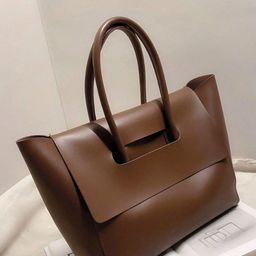 PURPLEHUNT Leather Oversized Bucket Handheld Bag-image-12