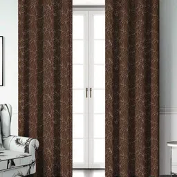 Aura Brown & Gold-Toned 2 Pieces Abstract Door Curtains-image-89
