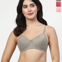 LILY Pack Of 3 Full Coverage Heavily Padded T-shirt Bra-17