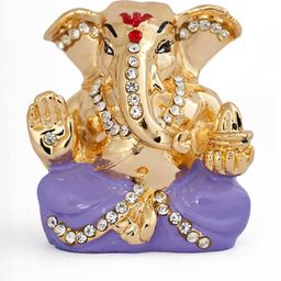 Kulin Resin God Appu Ganesh with Purple Embellished Dhoti-image-83