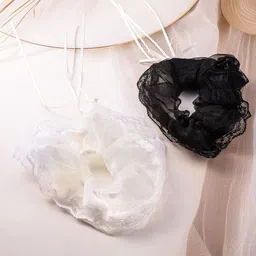 Rubans Women Set of 2 Embellished Ponytail Holders-13