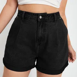 Kotty Women High-Rise Denim Shorts-image-79