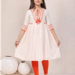 MASTARANG Girls Embroidered Regular Thread Work Kurta-image-60
