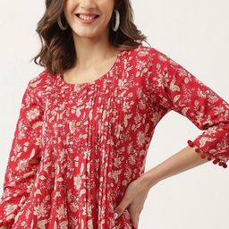 AAFAMI Women Floral Printed Cotton Top-image-72