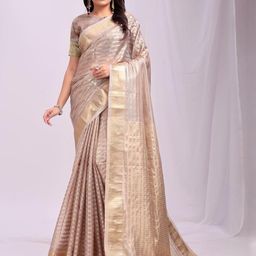 Mitera Woven Design Zari Organza Saree-picture-7