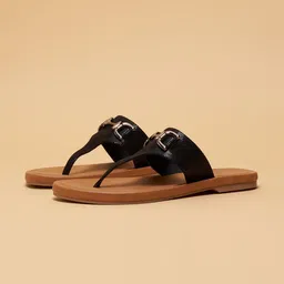 ERIDANI Women Embellished T-Strap Flats-22