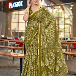 KALINI Ethnic Motifs Zari Bagru Saree-picture-16